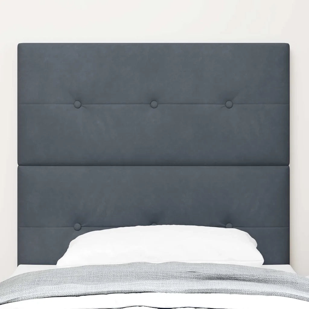 Testiera | Testata LED con strisce LED Grigio 90 cm Velluto