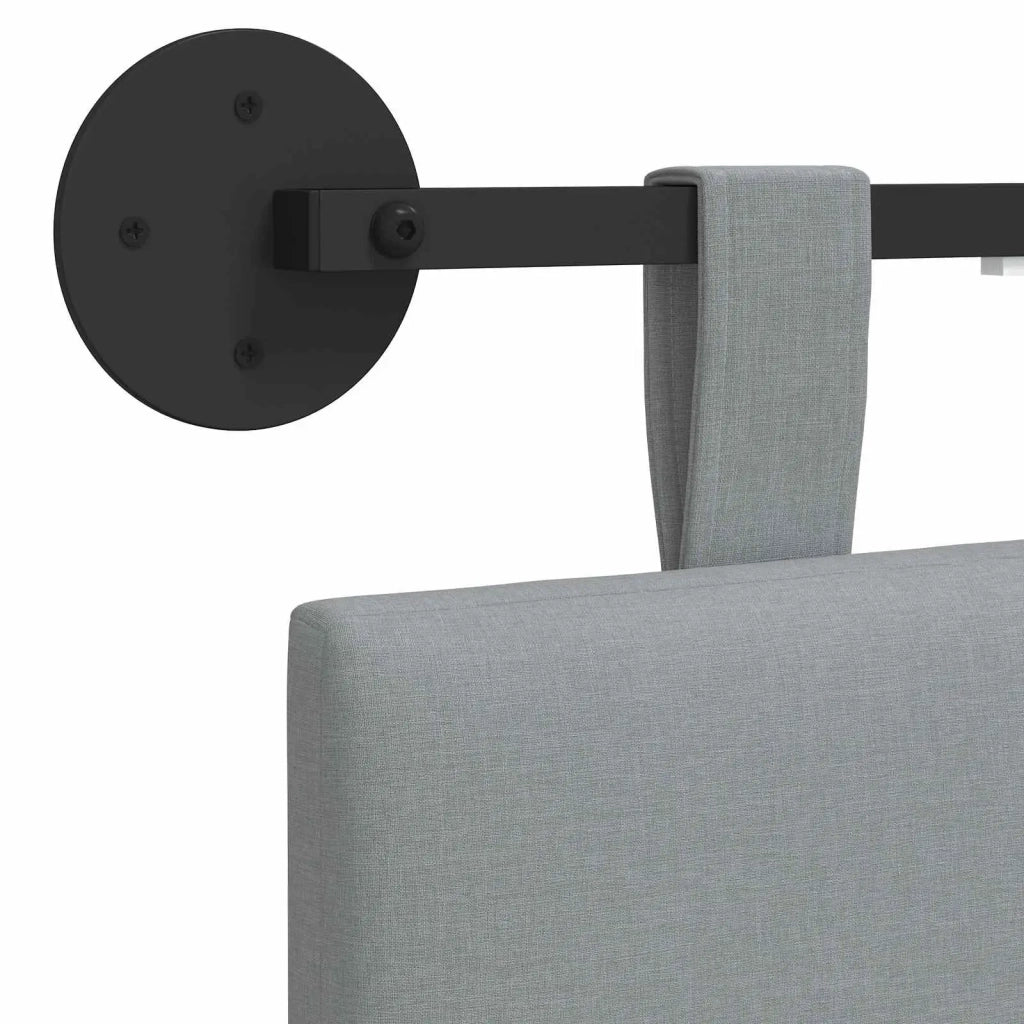 Testiera | Testata sospesa Con luce LED Grigio Chiaro Tessuto