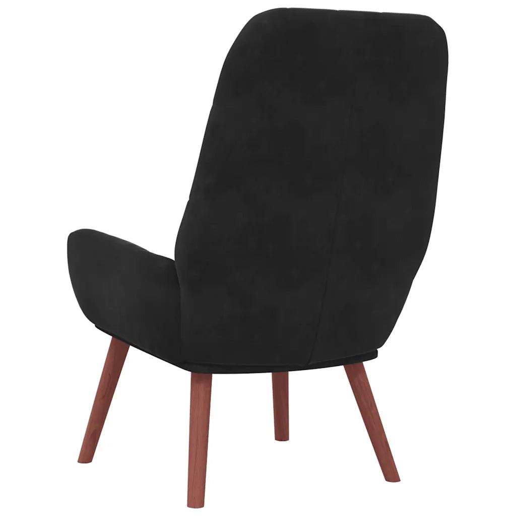 Poltrona Relax Nera in Velluto 4102638