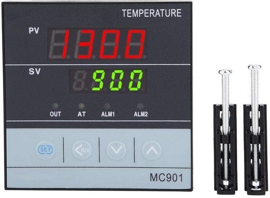Controllore di temperatura digitale PID - K Type PT100 - Uscita relay/SRR - Preciso - Regolazione di temperatura - Ideale per diverse applicazioni
