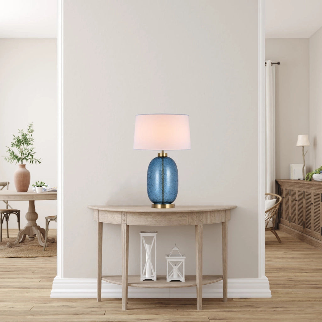Lampada da tavolo Amur blu E27 58 cm Light Prestige