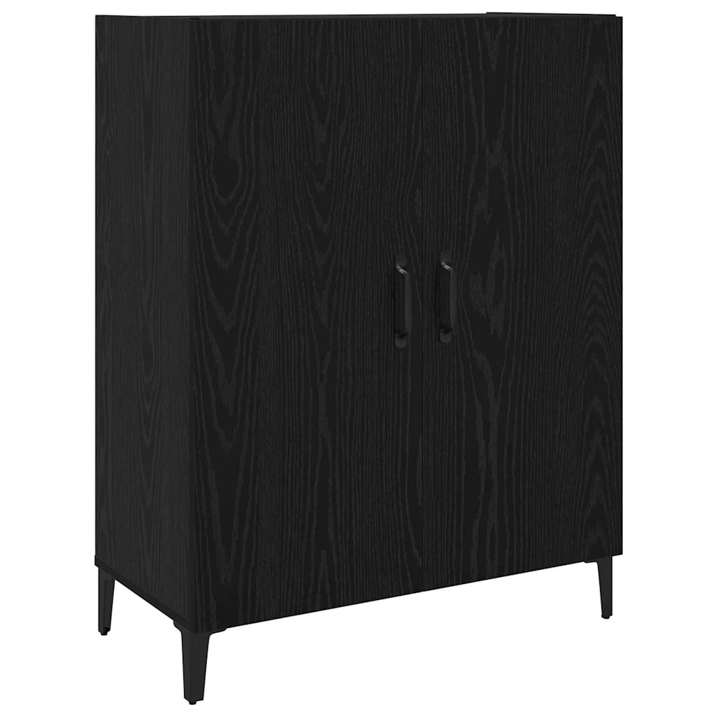 Credenza-Buffet-Armadio da cucina Rovere Nero 69,5 x 32,5 x 180 cm Legno multistrato 625576