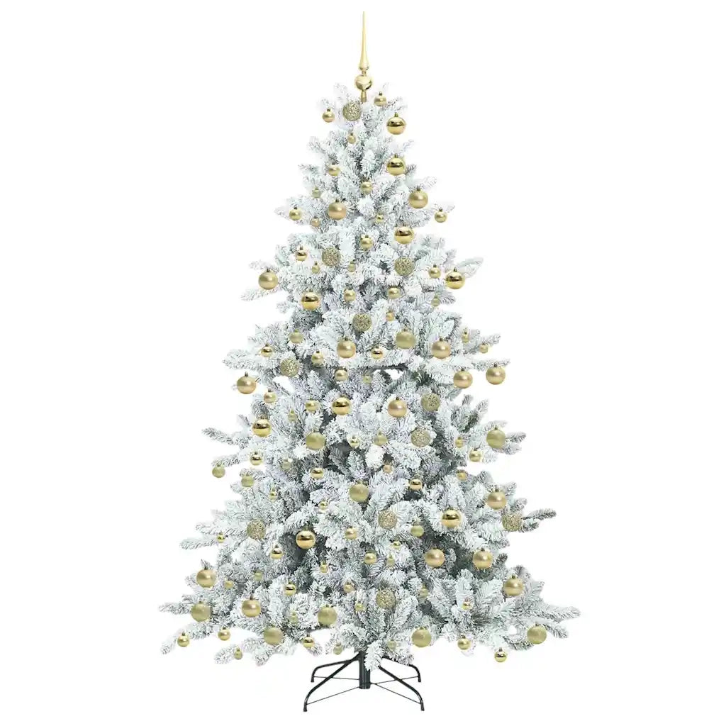 Albero di Natale Artificiale con Rami Pieghevoli Bianco 180 cm 3397722