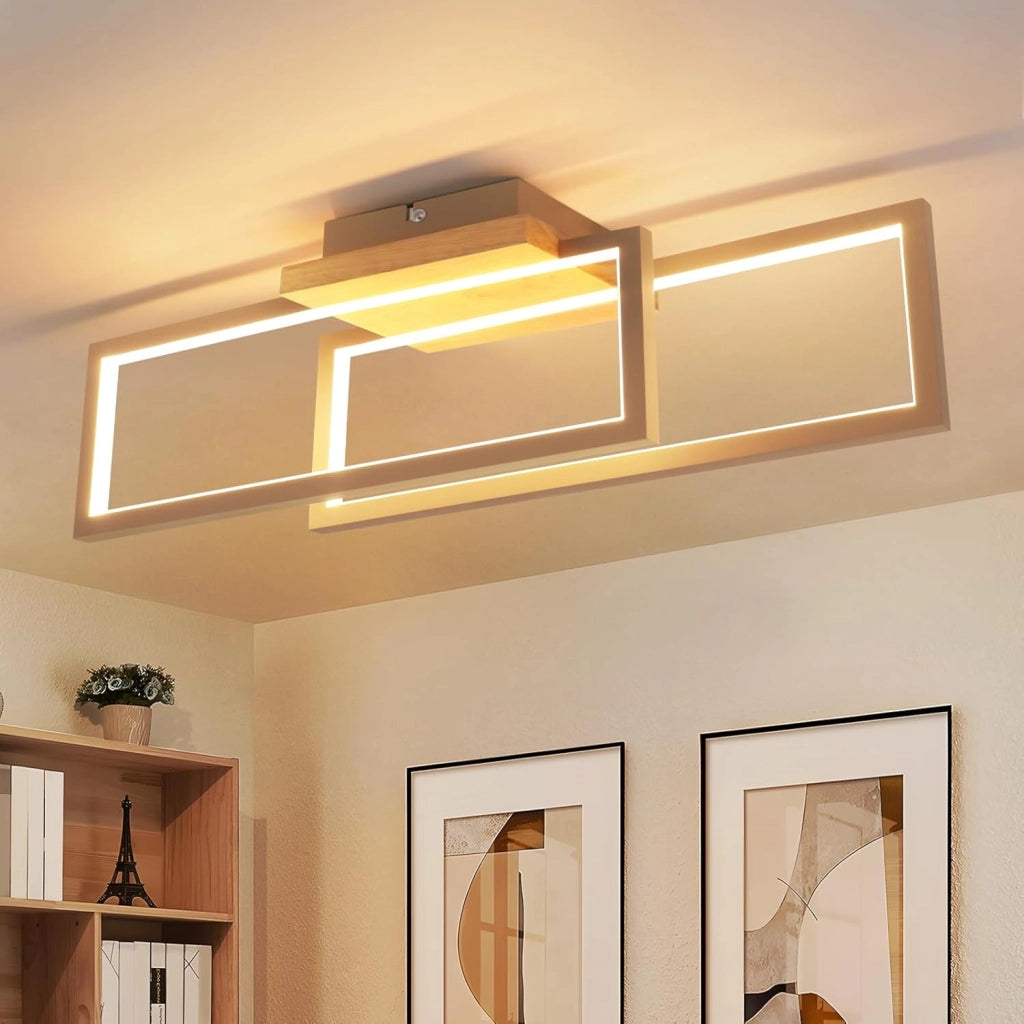 ZMH Plafoniera LED 24W plafoniera moderna per soggiorno bianco caldo 3000K adatta per camere da letto cucine e corridoi