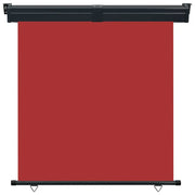 Tendalino Laterale per Balcone-Tenda da Sole Laterale per Patio 175x250 cm Rosso