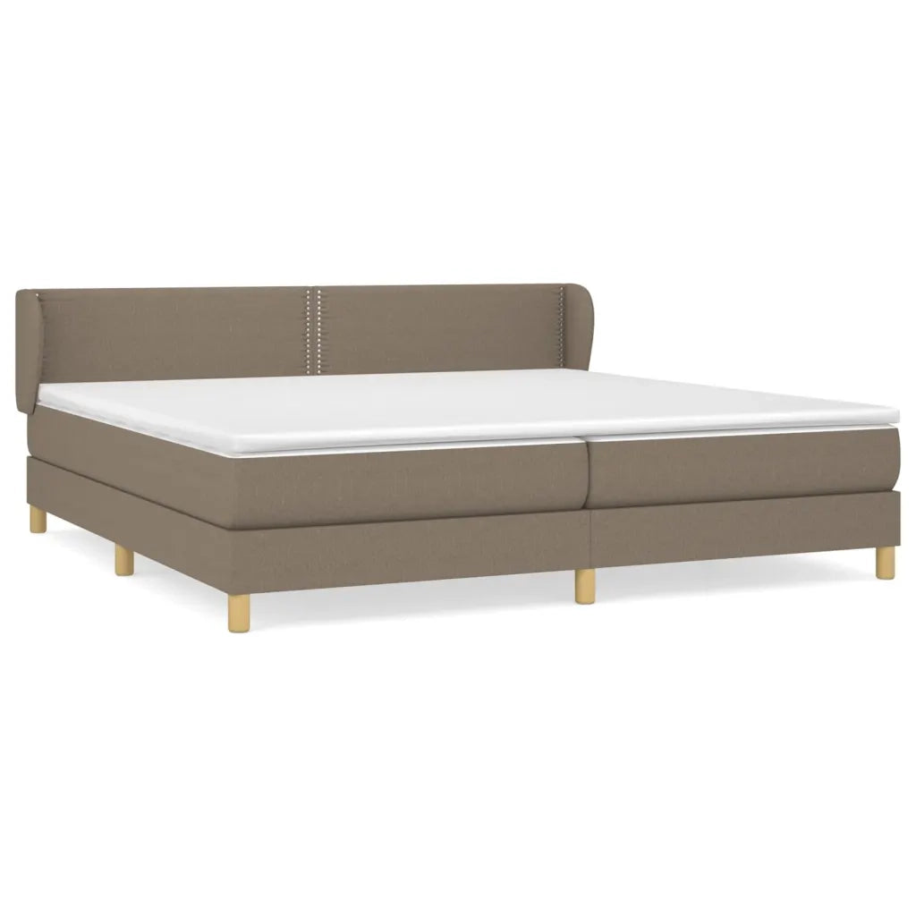 Giroletto a Molle con Materasso Tortora 200x200 cm in Tessuto 3126753