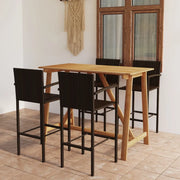 Set Bar da Giardino 5 pz Marrone 3067968