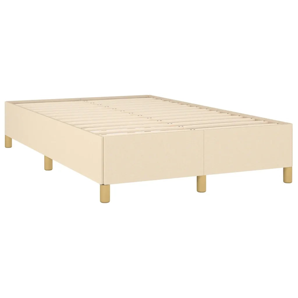 Letto a Molle con Materasso e LED Crema 120x190 cm in Tessuto 3270265