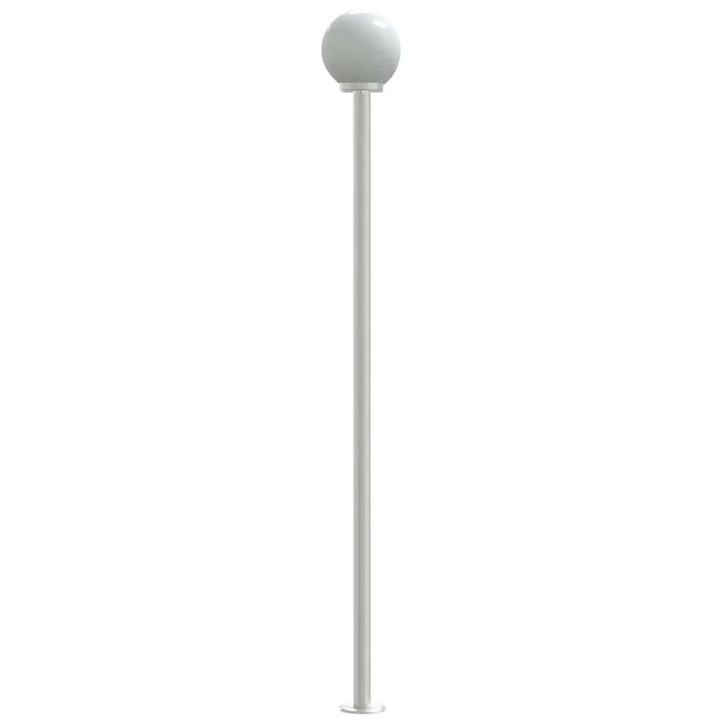Lampada da terra per esterni 3 pezzi argento 215 cm acciaio inox argento 02_0042558