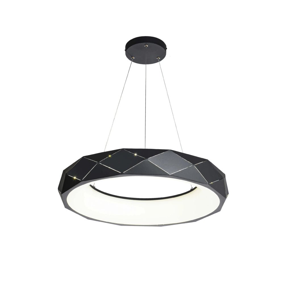 Lampada a sospensione Reus LED 36W Ø60 nera LightPrestige