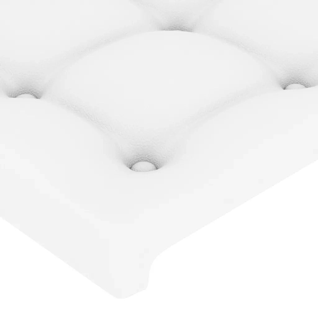 Testiera | Testata ad Orecchio Bianca 93x16x78/88 cm in Similpelle