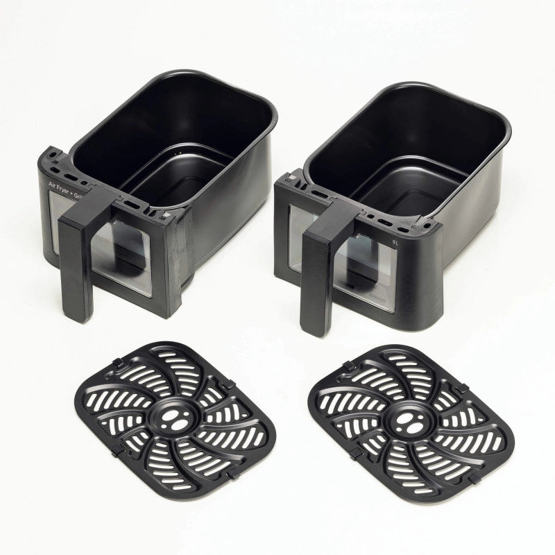 Friggitrice ad aria Doppia 9L 2400W - 11 programmi - Multifunzione - Nero