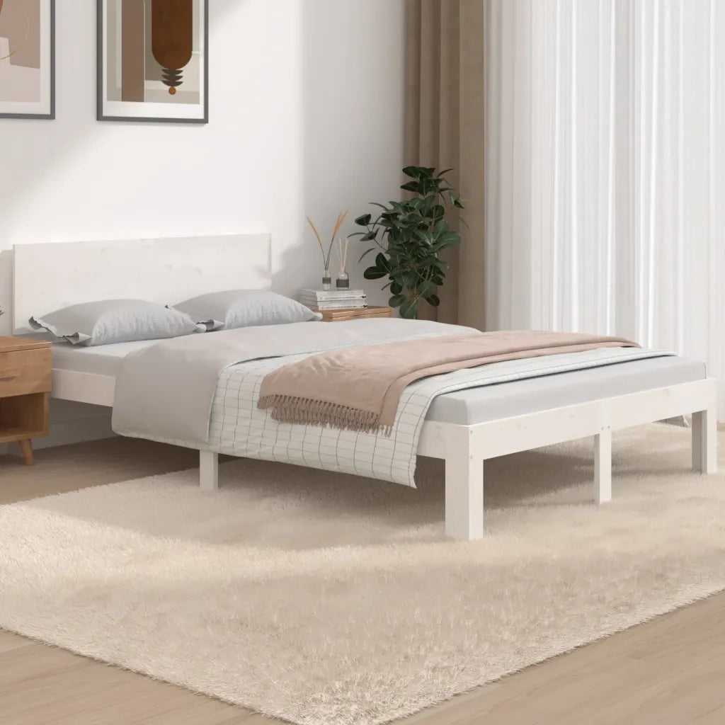 Giroletto Bianco in Legno Massello 120x190 cm Small Double 810466