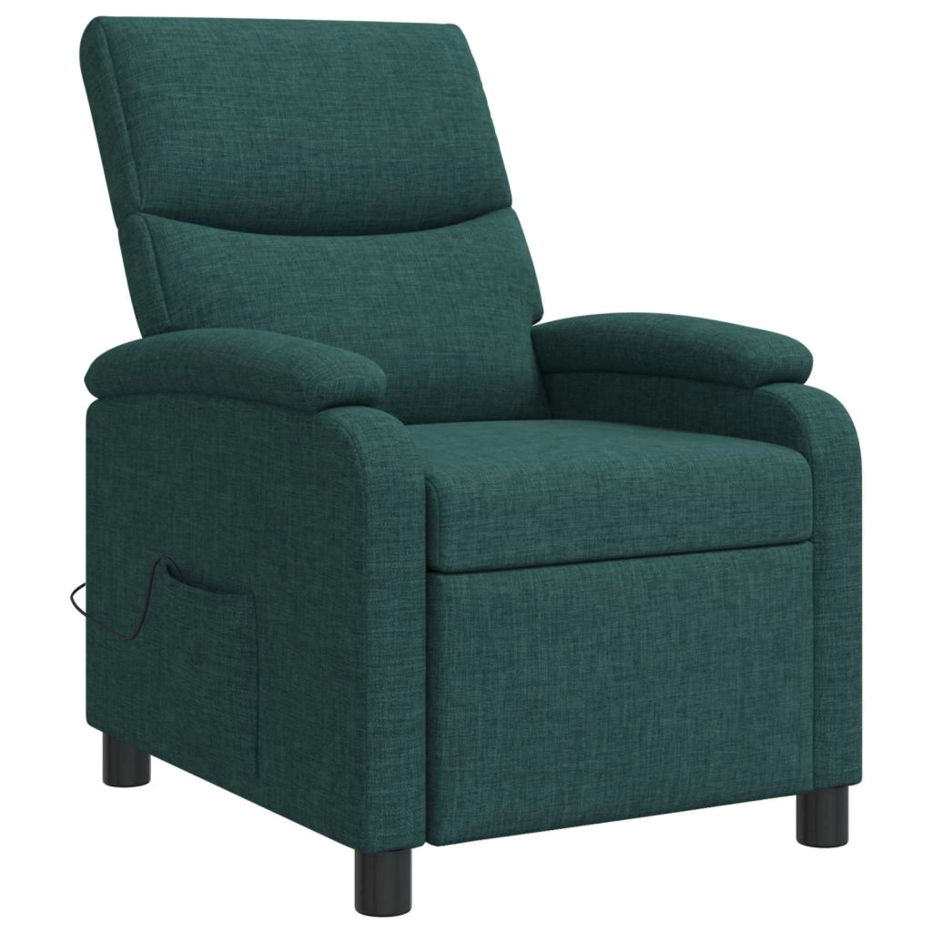 Poltrona Massaggiante Verde Scuro Tessuto 42035014