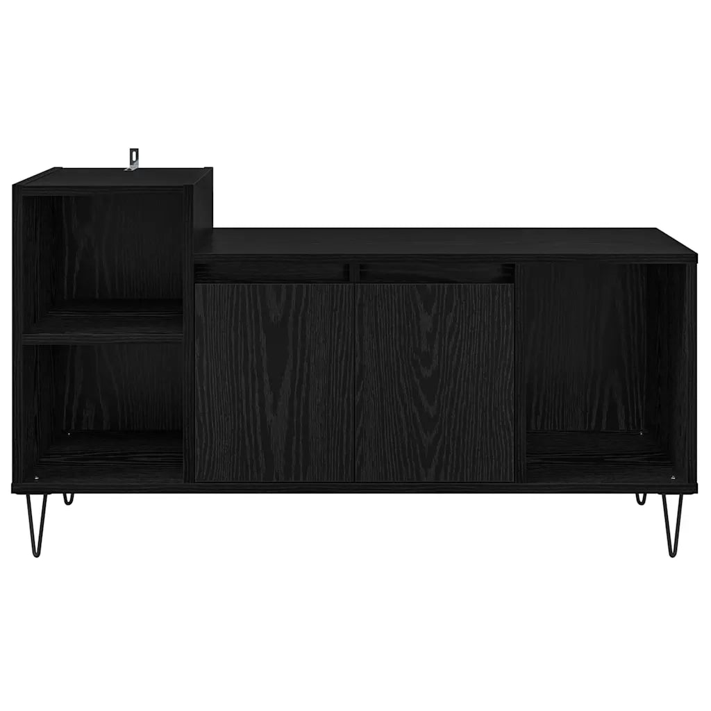 Mobile TV-Credenza per TV-Console TV Rovere Nero 100 x 35 x 55 cm Legno multistrato 202016