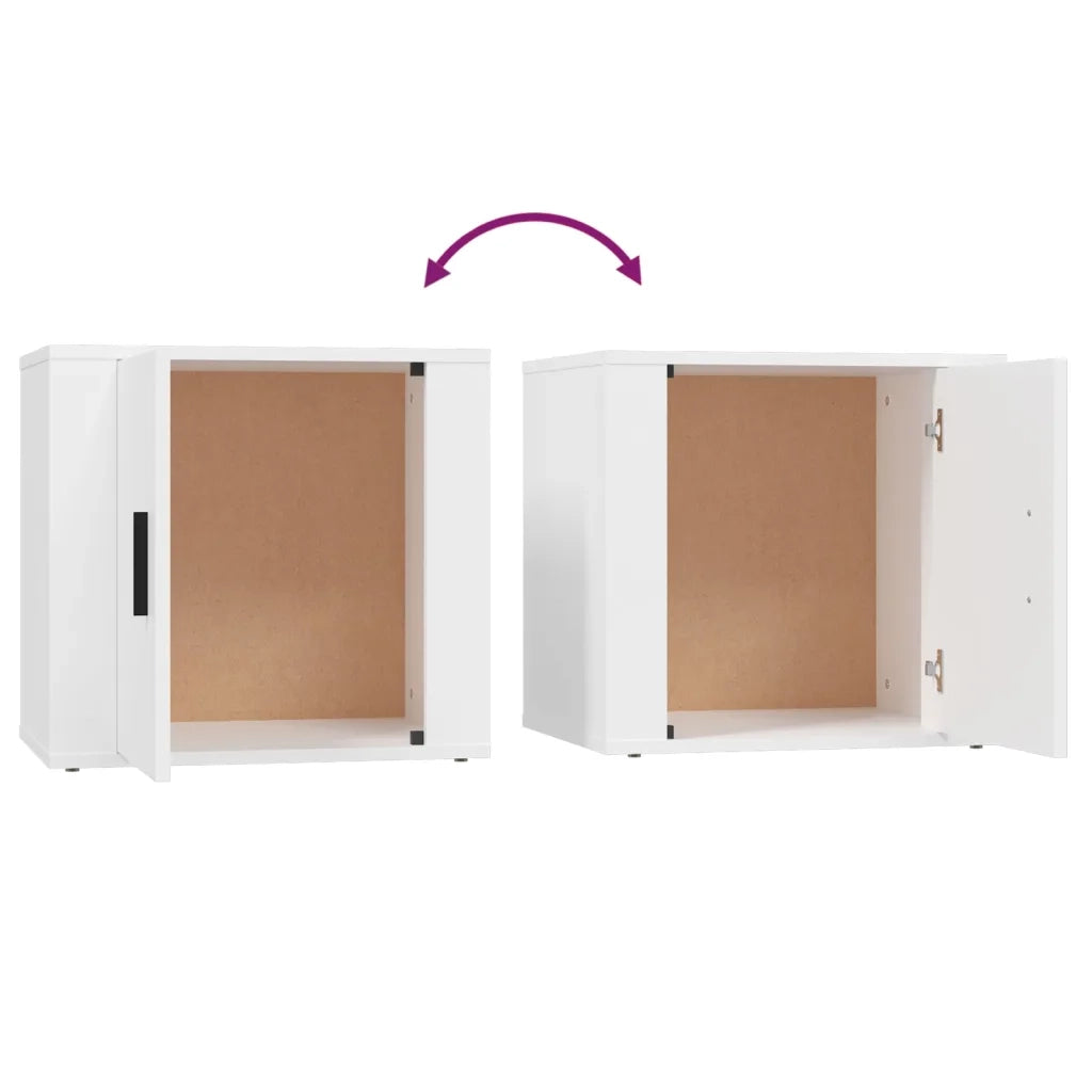Comodini 2 pz Bianca 50x39x47 cm 816689