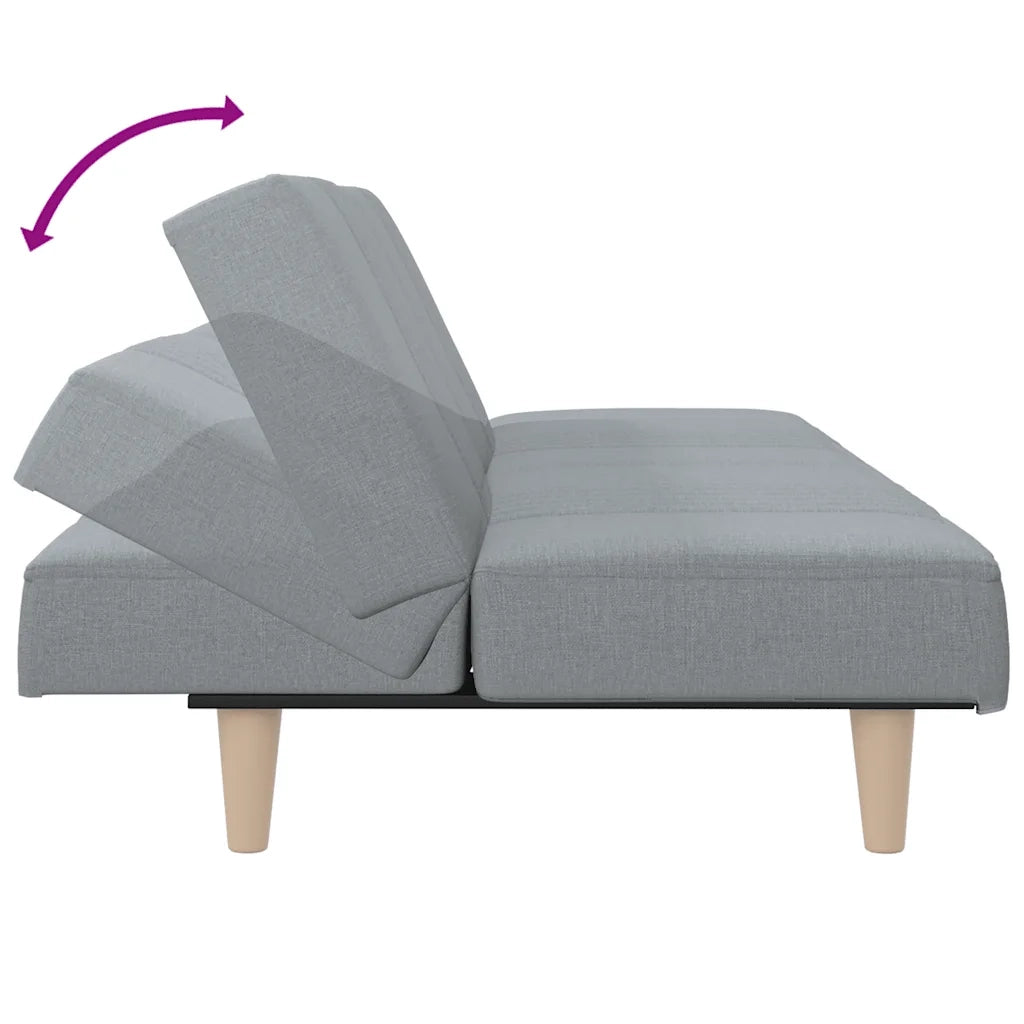 Divano letto | Sof¨¤ letto | Letto singolo Grigio Chiaro in Tessuto