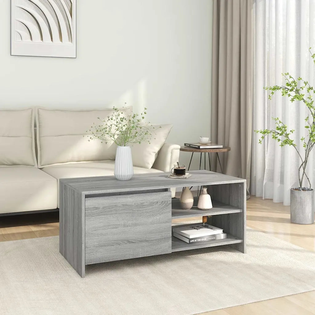 Tavolino da Salotto Grigio Sonoma 102x50x45cm Legno Multistrato 813033
