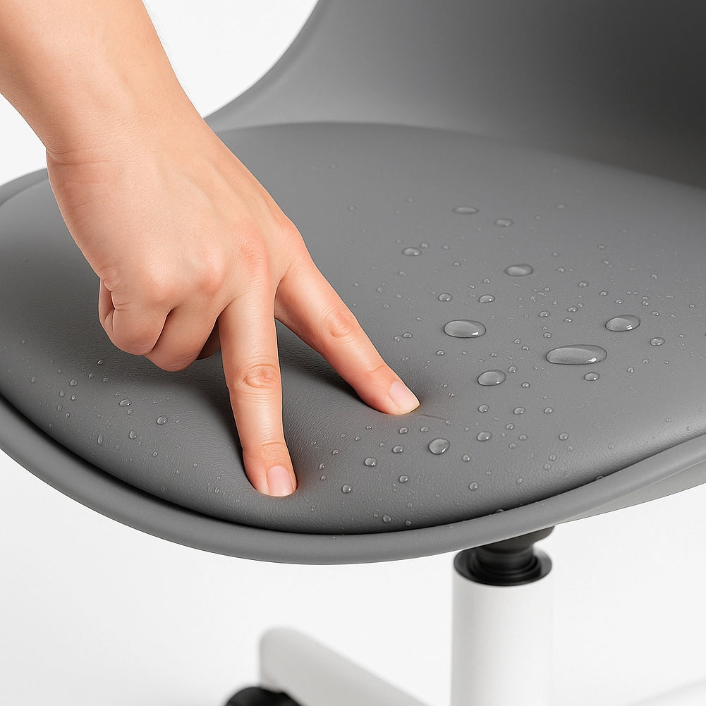 Sedia Ufficio Ergonomica Regolabile 4ruote Girevoli Design Moderno Grigio