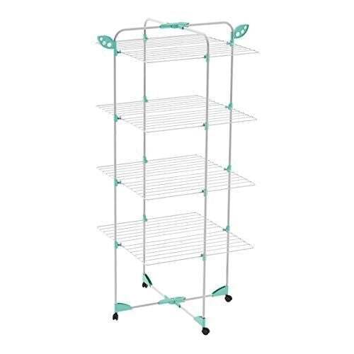 Colombo ST194-4 CPF Alpina Stendibiancheria a Torre 40 m con Ruote e Portagrucce Ribaltabili colore Nero