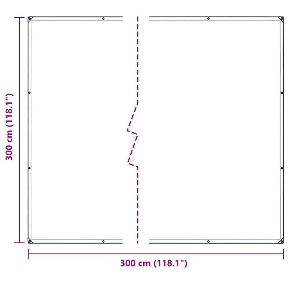 Telo trasparente con occhielli, 3x3 m, in PVC, robusto e versatile, ideale per esterni, giardino e balcone