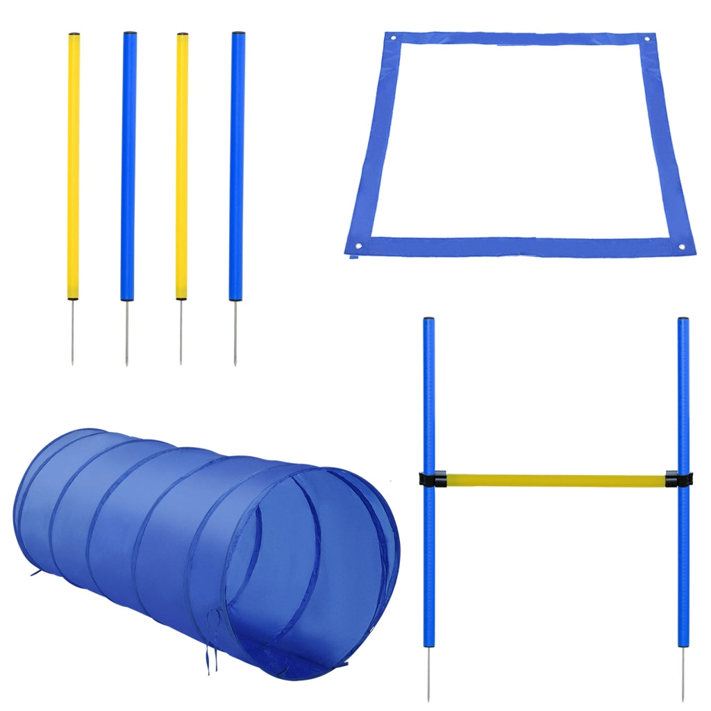 Set Agility per Cani con Tunnel e Stacchetti ¨C Minimal ¨C Blu