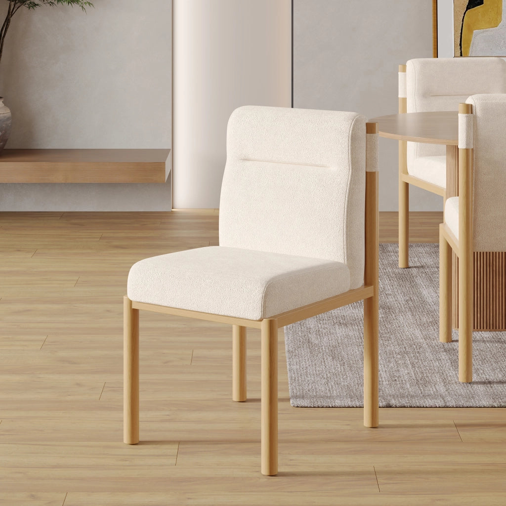 SEDIA Da pranzo Set da 2 pezzi Beige in Sherpa e metallo