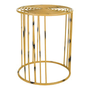 Fioriera in metallo giallo 39x39x48h