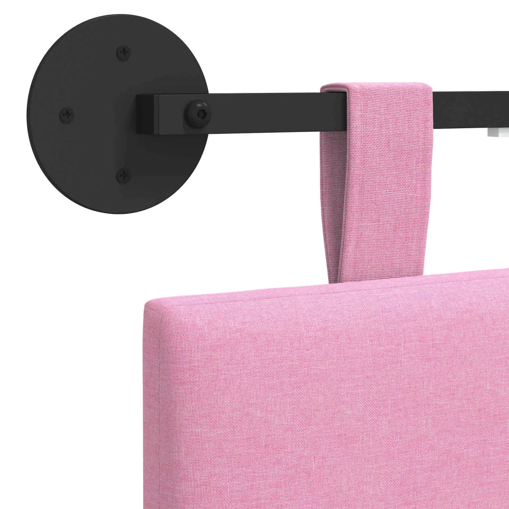 Testiera | Testata sospesa Con luce LED Rosa Tessuto