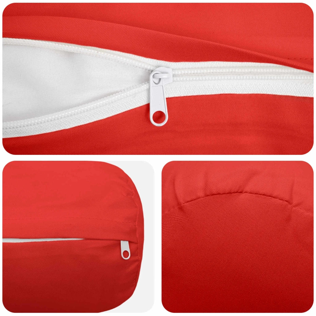 Federa 2 pcs HEERLEN Rosso Ø 15 x 40 cm Poliestere 923337