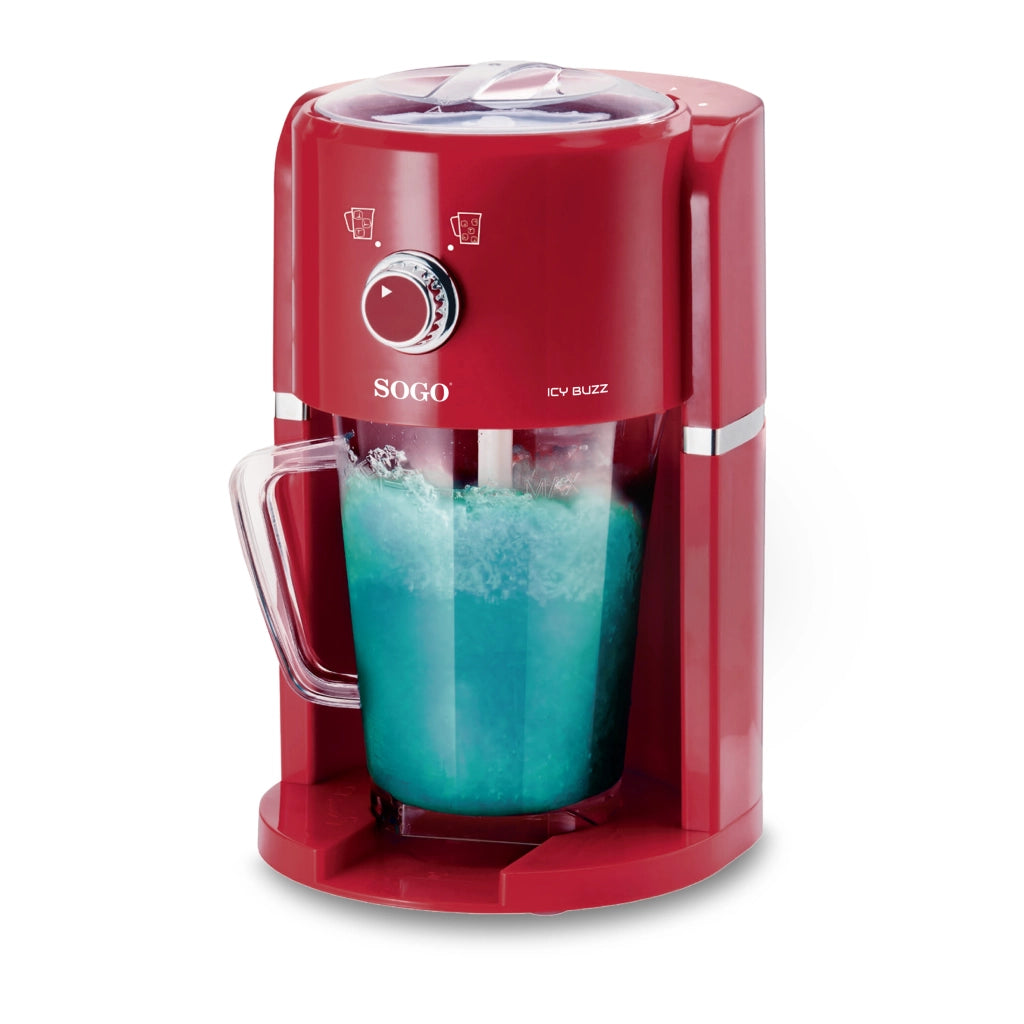 Macchina per granite e tritaghiaccio elettrico, 2 livelli ghiaccio fine o grosso, caraffa 1,1L lame inox 30W per bevande fredde - Sogo