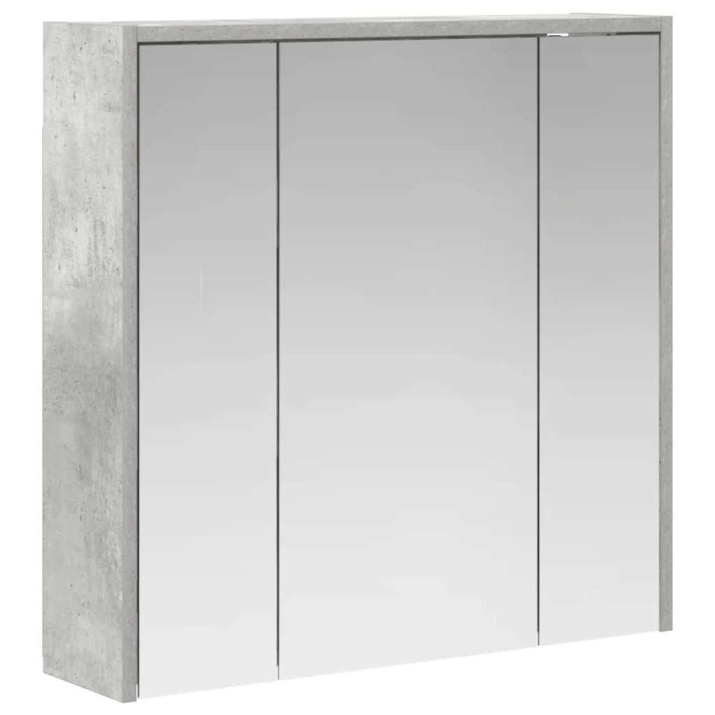 Mobiletto per specchio da bagno Grigio cemento 889154