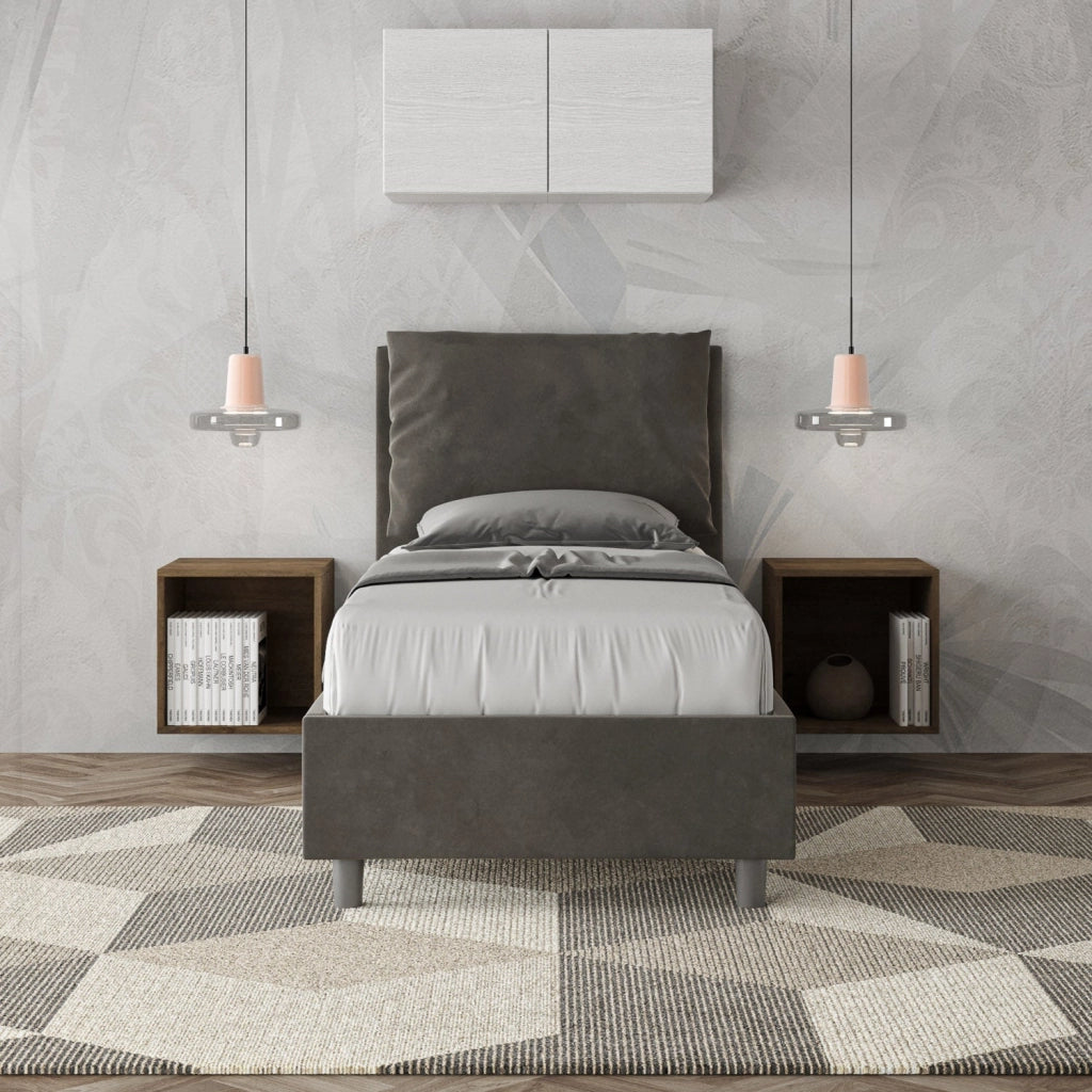 Letto Singolo 100x210 cm Senza Rete Antea Grigio