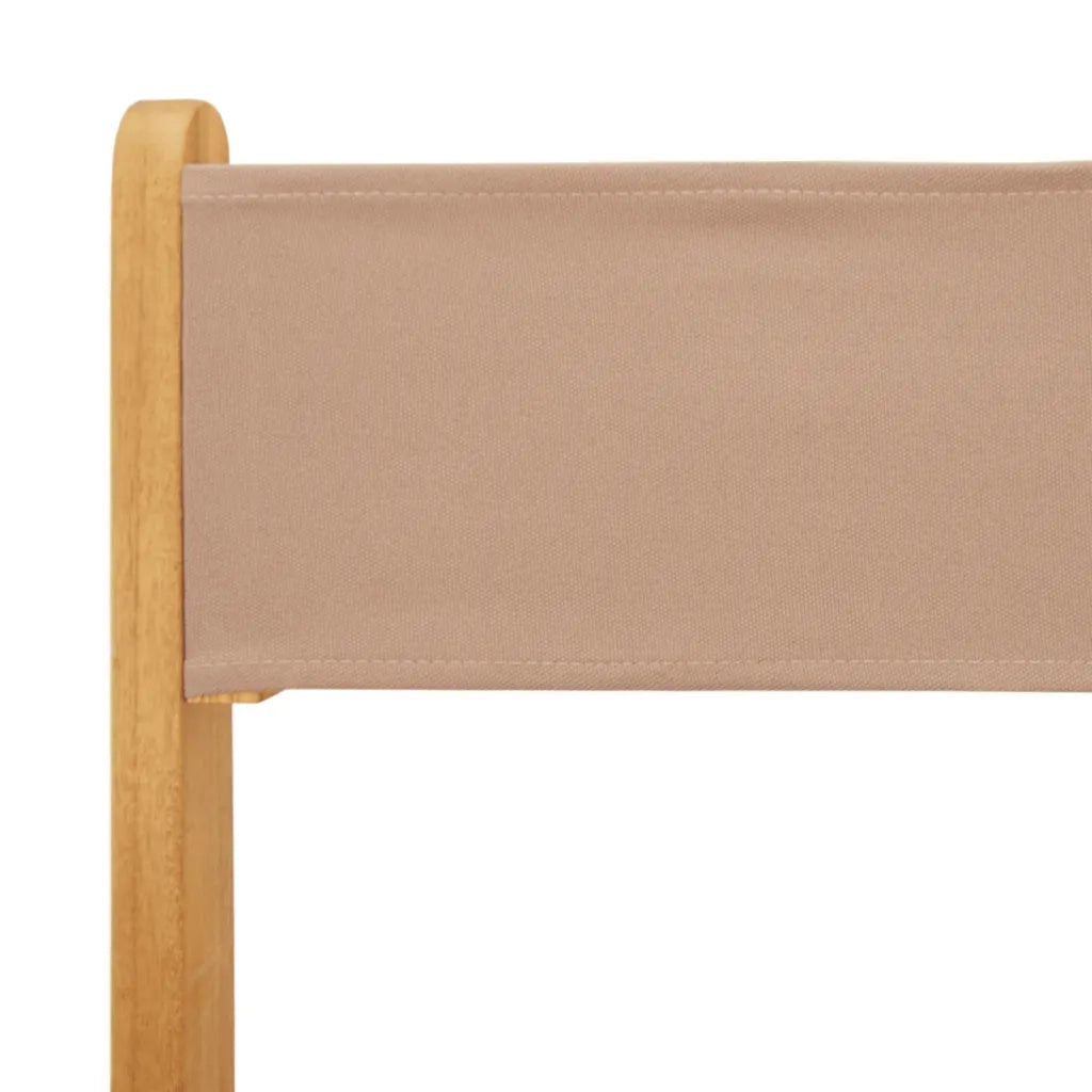 Set da Pranzo da Giardino 5 pz | Set Salotto da Giardino Tortora Tessuto e Legno Massello