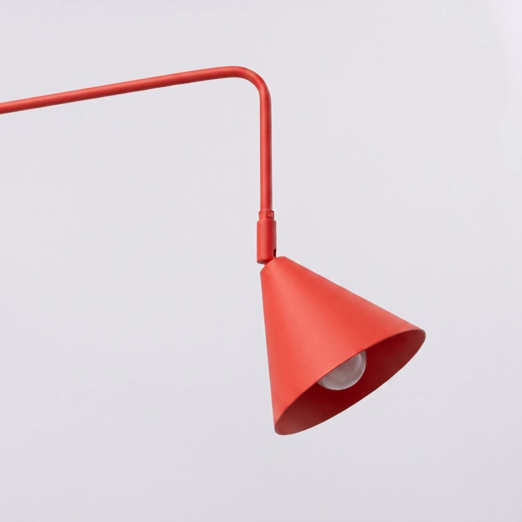 Applique NOX 1 rosso con interruttore