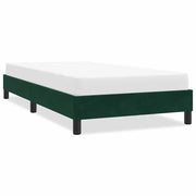 Giroletto senza Materasso-Struttura Letto Verde Scuro 100x220 cm in Velluto