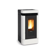 La Nordica 1283251 Lucia Plus Stufa a Pellet Canalizzata Potenza 3 6 12 kW Efficienza 91 7% con Telecomando e Wi Fi colore Bianco