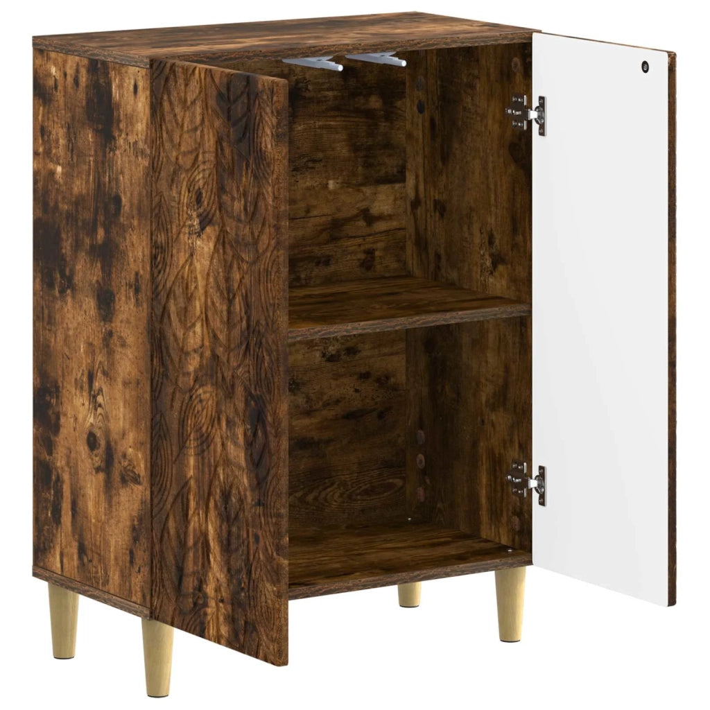 Mobiletto da Bagno DELFT Rovere Fumo 59,5 x 31 x 80 cm 897060