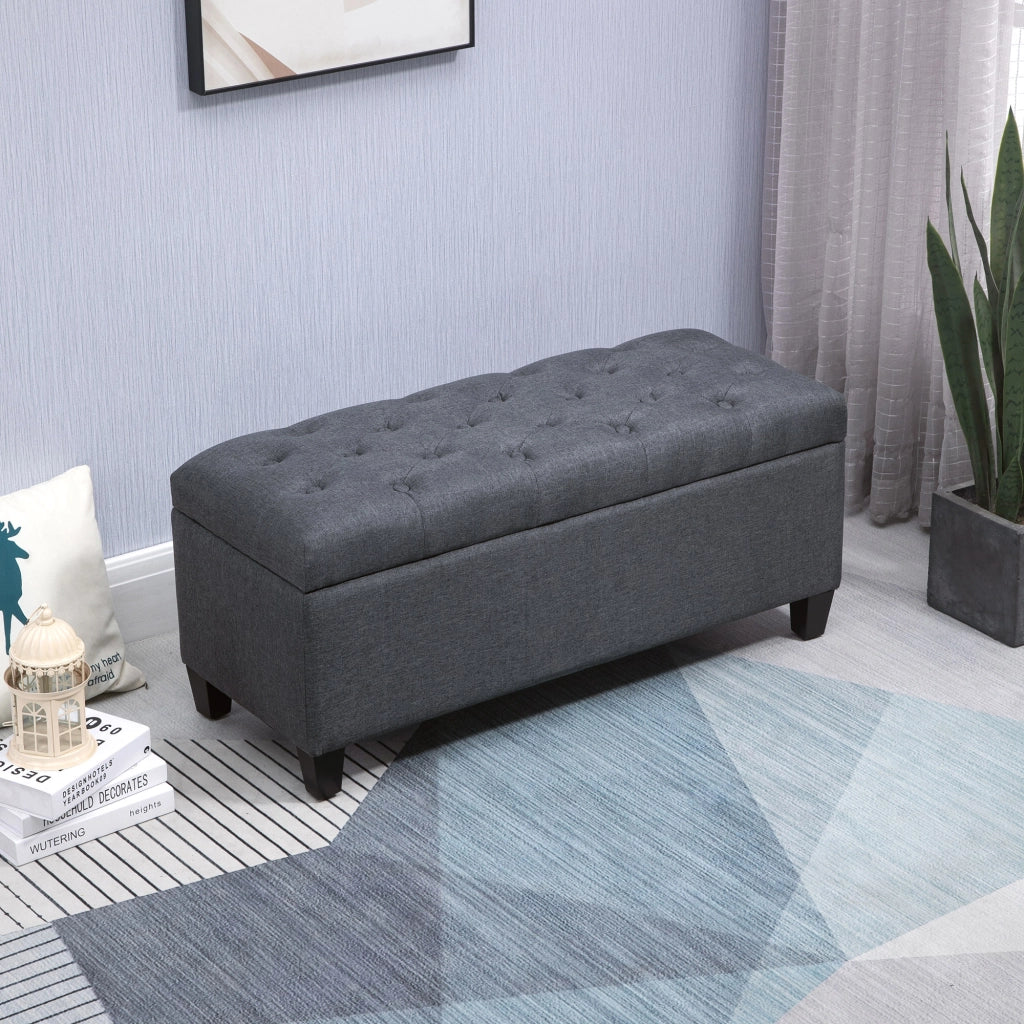 Divanetto con cassetti ¨C Minimal ¨C Grigio scuro 100x40x44 cm