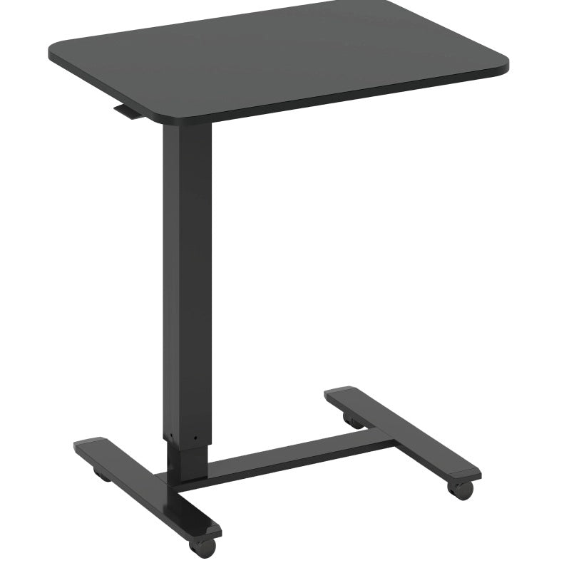 Scrivania regolabile in altezza con ruote, 65 x 48 cm, nero, da 73 a 110 cm