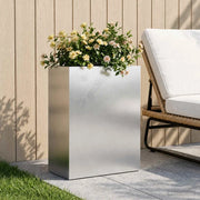 Vaso da giardino Argento 40 x 20 x 50 cm Acciaio Inox 8005422