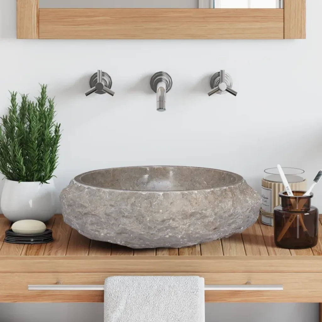 Lavandino-Lavello Grigio ?40x12 cm in Marmo 554569