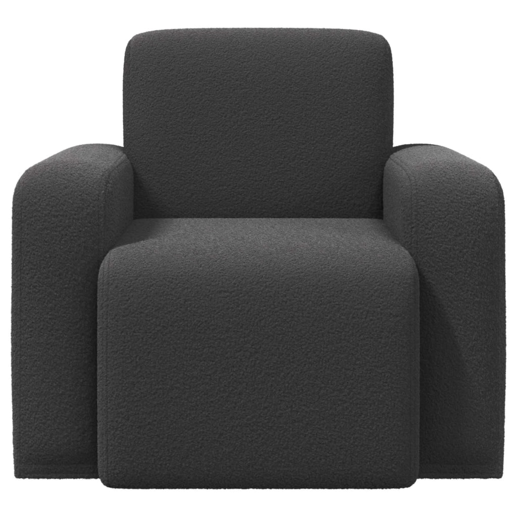 Poltrona Grigio Scuro Bouclé 42042451