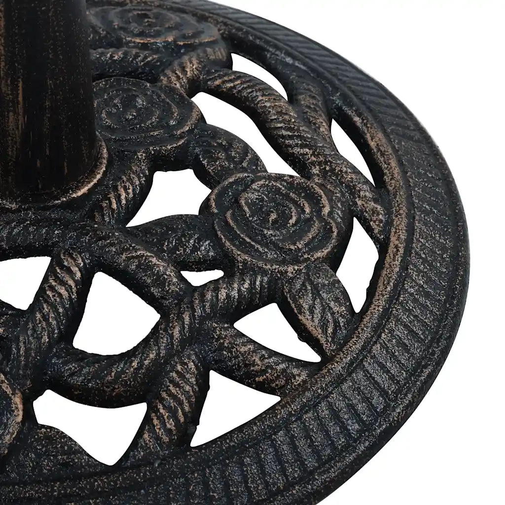 Base Ombrellone Nero e Bronzo 9 kg 40 cm in Ghisa 47865