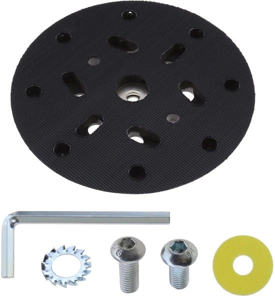 Dischi abrasivi 150mm - 17 fori - Supporto gonfiabile - Compatibile con Makita/Festool - Smerigliatura/sciogliere - Materiale plastico - Disco abrasivo