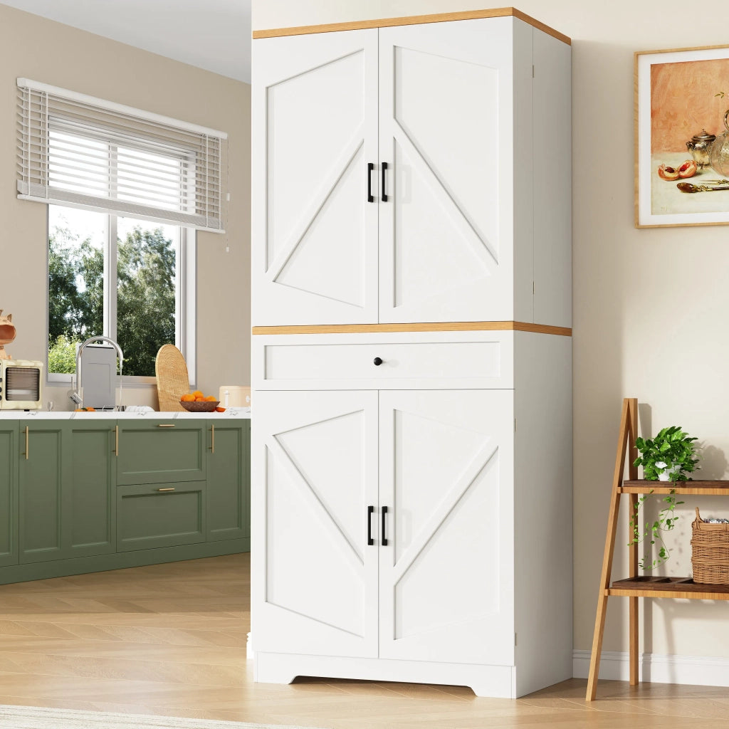 Mobile da cucina moderno 80x40x180 cm in MDF e truciolato, con 12 vani porta e cassetti. Credenza snack per soggiorno, cucina e sala da pranzo