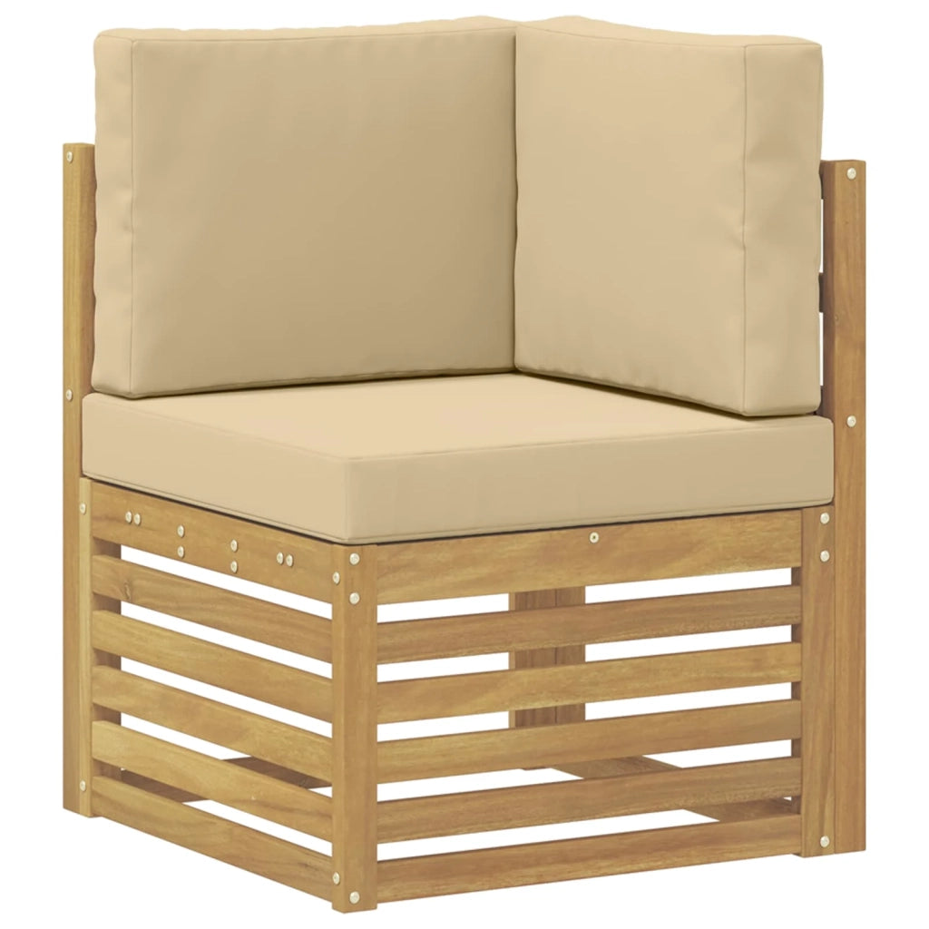 Set di divani da esterno 8 pcs Bianco e Beige 3392043