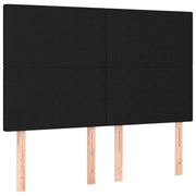 Testiera | Testata Nera 144x5x118/128 cm Tessuto
