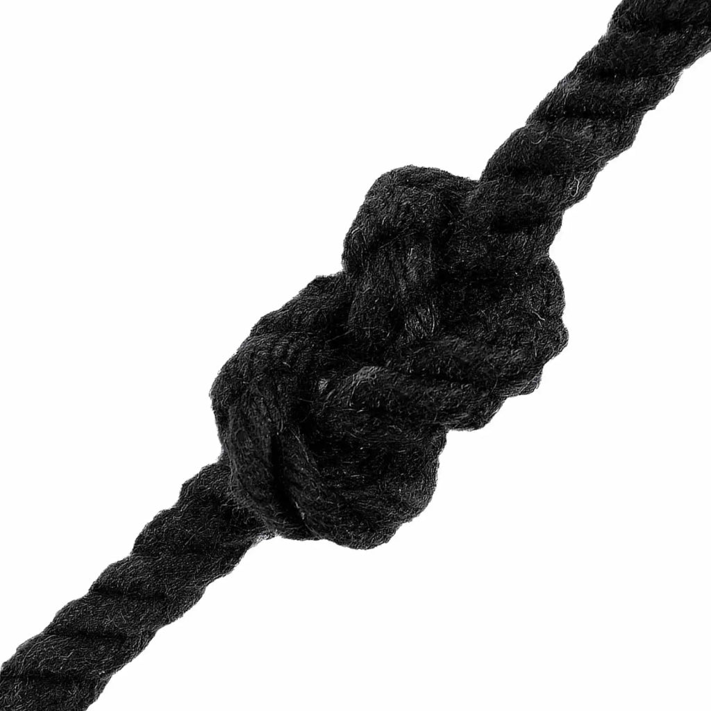 Corda di Cotone 6 mm 250 m Nero 100% Cotone 42011802