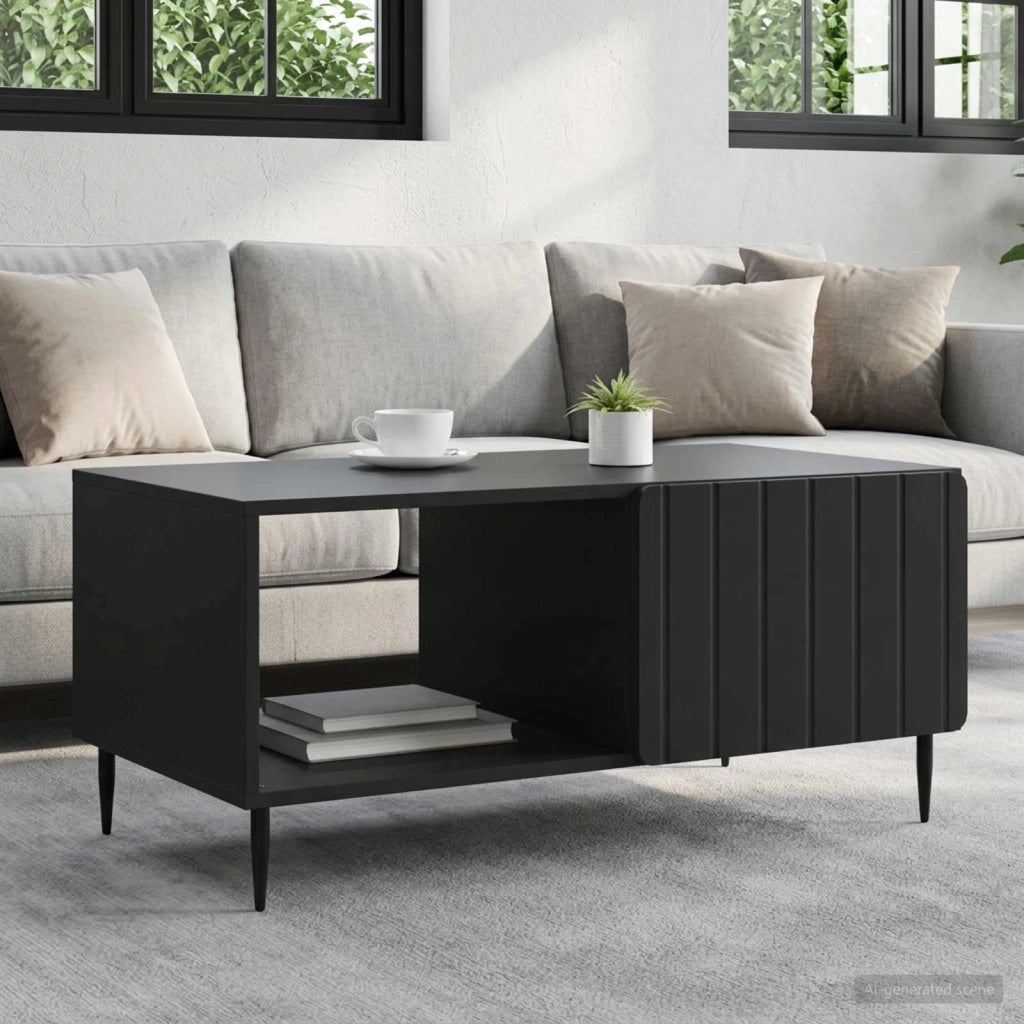 Tavolino da salotto Nero 90 x 50 x 40 cm Legno ingegnerizzato 894496
